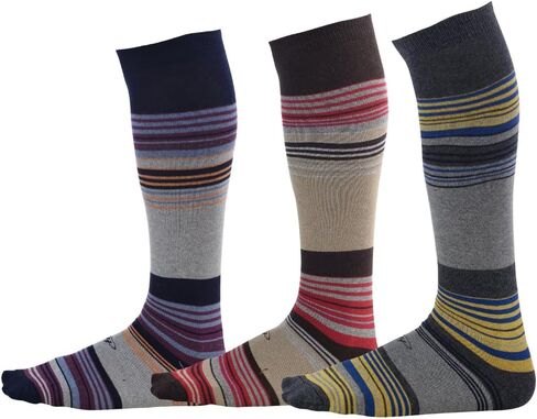 Pierre Henry Over the Calf Socks for Men (9 pairs) | Cotton Over the Calf Dress Socks | Long Socks Stays up in Saudi Arabia