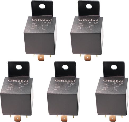 5 Pack 12V 40A 4-PIN SPST Automotive Relay,Car Relay,Auto Switches & Starters,Automotive Replacement Accessory Power Relays in Saudi Arabia