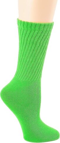 Lightweight Soft Cotton Slouch Scrunch Socks Size 9-11 - Fits Teen, Girl, Womens Shoe Size 6-9, 2 Pack in Saudi Arabia