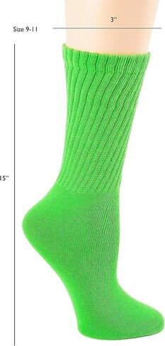 Lightweight Soft Cotton Slouch Scrunch Socks Size 9-11 - Fits Teen, Girl, Womens Shoe Size 6-9, 2 Pack in Saudi Arabia