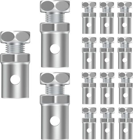15Pcs Universal 1/8" Throttle Brake Cable Ends, Go Kart Throttle Cable Stops Locks, Bicycle Brake Cable Crimp Ends for Motorcycles Bike Lawn Mowers Tractors Scooters in Kuwait