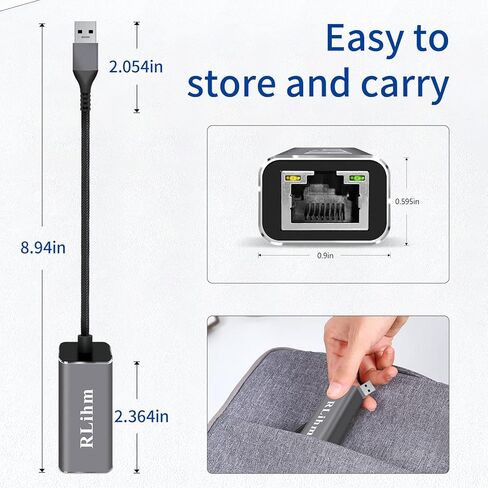 محول USB واي فاي 6 لاسلكي للكمبيوتر الشخصي، RLihm AX1800 هوائي مزدوج النطاق عالي الكسب 5 جيجا هرتز/1201 ميجا بايت في الثانية 2.4 جيجا هرتز/573.5 ميجا بايت في الثانية محول واي فاي USB 3.0 للكمبيوتر المكتبي، يدعم Windows 11/10/7,802.11ax/ac/a/b/g/n in Kuwait