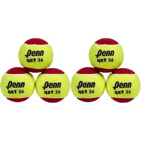 Penn QST 36 Tennis Balls - Youth Felt Red Tennis Balls for Beginners