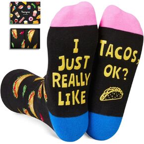 HAPPYPOP Unisex Funny Burger Socks Hamburger Socks, Novelty Burger Gifts for Men Women, Funny Socks