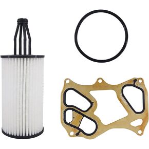 1Pcs Oil Filter w/O-ring & Oil Cooler Seal Gasket Compatible with for Mercedes Benz C350 E300 E350 ML350 2012-2015 Replace part No. 2761800009 2761880080 A2761880080