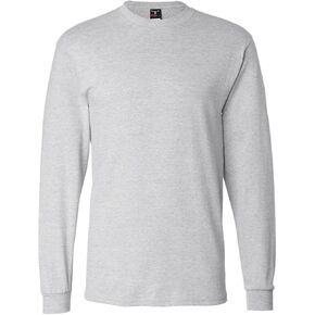 Hanes Mens Beefy-T 100% Cotton Long Sleeve T-Shirt