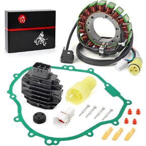 Stator & Regulator Rectifier W/Gasket for Yamaha Grizzly 350 2007-2014 Bruin 350 2004-2006 Wolverine 350 2006-2009