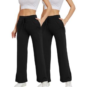 ft FENTENG Casual Loose Wide Leg Pants for Women Pockets Sweatpants High Waist Lounge Pants Comfy Drawstring Pajama Bottoms