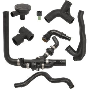 Engine Crankcase Hose Pipe Vent Valve Set Fit for Jetta 1.8L Seat Skoda Engine Crankcase Breather Vent Hose Pipe Valve Set for A3 TT Replaces#058133753D 035103245A 06A103213F