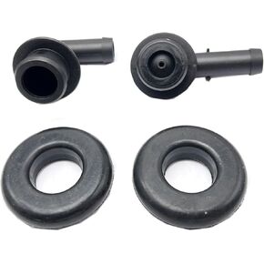 PCV CCV Vent Valve Elbows and Grommet Compatible with Grand Cherokee 2000 2001 2002 2003 4.0L 2X Vent Valve Elbows and 2X Grommets 53013360AA 53030497 2946079 42344 47079