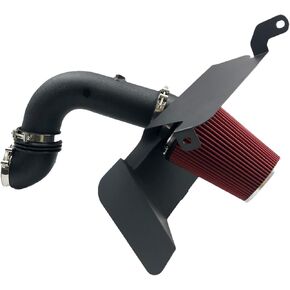 4 Inch Intake Pipe Perfit Formance Cold Air Intake Induction Kit with Filter 2003 2004 2005 2006 2007 Fit for Dodge Ram 2500 3500 5.9L L6 Turbo Diesel (Black Tube & Red Filter)