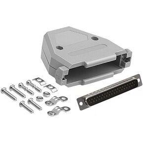 CompuCablePlusUSA.com Best DB9 Male Solder Cup Connector and Plastic Hood DIY kit. A Complete DB9 Male Solder Type DIY Set to fix/Make/assemb Your own DB9 Cable.