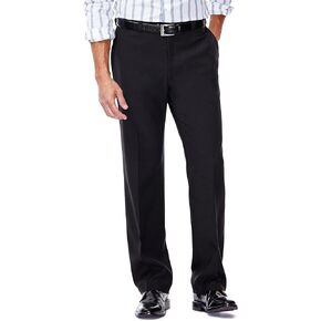 HAGGAR Mens E Clo Repreve Stria Classic Fit Flat Front Dress Pant