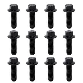12PCS Exhaust Manifold Bolts, Manifold Header Bolts 551696 for GM LS1 LS3 LS2 LSX LT Series Engine, Grade 10.9 LS Head Bolts Replaces ICT Billet