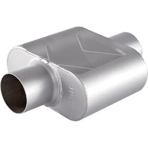 Universal Exhaust Muffler with Aggressive Sound, Anti-corrosive Muffler, Chamber Performance Mufflers for Cars, Trucks(2.5" center in | 2.5" center out | overall 13")