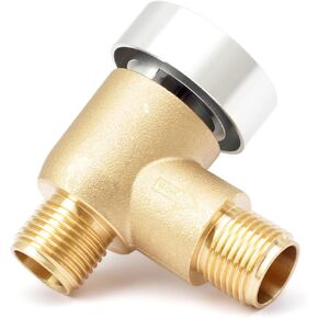 Upgraded Brass RV Vacuum Breaker Check Valve, 571-VAC-CHK-A Camper Trailer Flusher Check Valve fit for b&b Model 571 Check valve Replace Leaking Vacuum Breaker on Black Tank System 1/2 DN Male