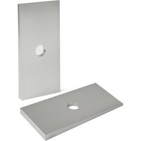 2.5 Degree Angle Correction Universal Suspension Axle Shims for Leaf Springs and Lift Blocks Silver