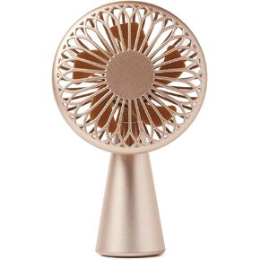 Lexon Wino - Wireless Desk Fan, 3 Airflow Speeds, Ultra-Quiet Blades, Autonomy: 5h, Rechargeable via USB-C (cable included) or QI Wireless - Blue