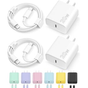 شاحن iPhone 15 [معتمد من MFi] شاحن USB C سريع 2 حزمة شاحن iPad Pro 6FT متوافق مع هواتف iPhone 15/iPhone 15 iPro/iPhone 15 Pro Max، iPad Pro، iPad Mini/Samsung/Android