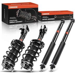 A-Premium Set (4) Front and Rear Complete Shock Absorber Strut & Coil Spring Assembly Compatible with Honda Civic 2006-2011 & Acura CSX 2006-2011 Sedan