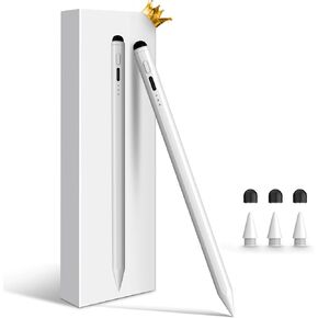 Stylus Pen for iPad, 13 mins Fast Charge Apple iPad Pencil, Dual-Tip Active Stylus, Palm Rejection, Tilt Sensitivity, Compatible w/iPad Pro 11/12.9in, iPad 6/7/8/9/10, iPad Air 3/4/5, iPad Mini 5/6