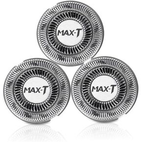 MAX-T Men Electric Razor, Rechargeable Wet & Dry Rotary Electric Shaver for Men (Black)
