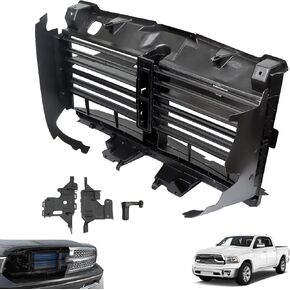 munirater Active Radiator Grille Shutter Assembly Air Intake Control Replacement for 2013-2021 Ram 1500 68302660AB CH1206110