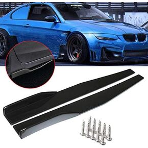 Pair Universal Black Side Skirt Rocker Splitters Winglet Wings Canard Diffuser…