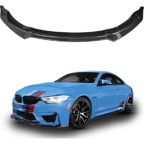 2Pcs Front Bumper Splitter Lip Kit CS Style Carbon Fiber Replacement for 2015-2020 F82 F83 M4 F80 M3