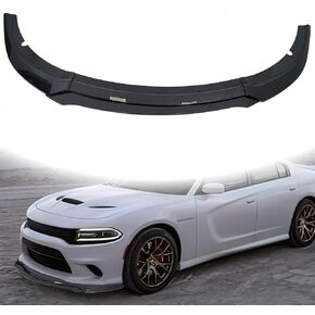 KETAI Front Bumper Lip Compatible with 2015-2023 Dodge Charger SRT GT-V Style ABS Gloss Black Front Splitter Lower Protector Front Air Dam Chin Spoiler Splitter