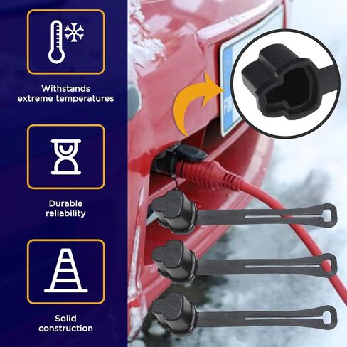 عبوتان من غطاء القابس الخارجي لأسلاك سخان كتلة المحرك - حامي قابس نهاية سلك تمديد مقاوم للعوامل الجوية لمقابس 120 فولت - أغطية القابس للأسلاك متضمنة in Kuwait