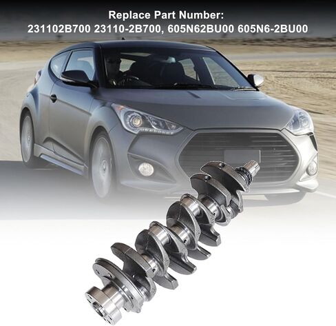 GXARTS Engine Crankshaft Compatible with Hyundai Kona Veloster Elantra Tucson Compatible with Kia Seltos Optima Soul Forte Koup Forte Koup 1.6L Turbo Engine 231102B710 23110-2B710 in Saudi Arabia