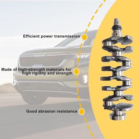 GXARTS Engine Crankshaft Compatible with Hyundai Kona Veloster Elantra Tucson Compatible with Kia Seltos Optima Soul Forte Koup Forte Koup 1.6L Turbo Engine 231102B710 23110-2B710 in Saudi Arabia