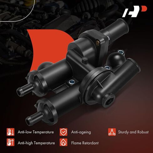 A-Premium - Thermostat Housing Assembly W/Sensor 68003582AB - Compatible with Dodge, Chrysler & Jeep - Journey 09-20, Avenger 09-14, Compass Patriot 07-17, Caliber, Sebring, 200 - DOHC 4Cyl 2.4L 2.0L in Saudi Arabia