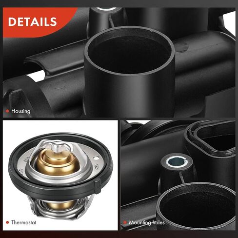 A-Premium - Thermostat Housing Assembly W/Sensor 68003582AB - Compatible with Dodge, Chrysler & Jeep - Journey 09-20, Avenger 09-14, Compass Patriot 07-17, Caliber, Sebring, 200 - DOHC 4Cyl 2.4L 2.0L in Saudi Arabia