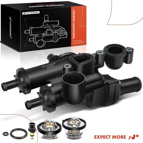 A-Premium - Thermostat Housing Assembly W/Sensor 68003582AB - Compatible with Dodge, Chrysler & Jeep - Journey 09-20, Avenger 09-14, Compass Patriot 07-17, Caliber, Sebring, 200 - DOHC 4Cyl 2.4L 2.0L in Saudi Arabia