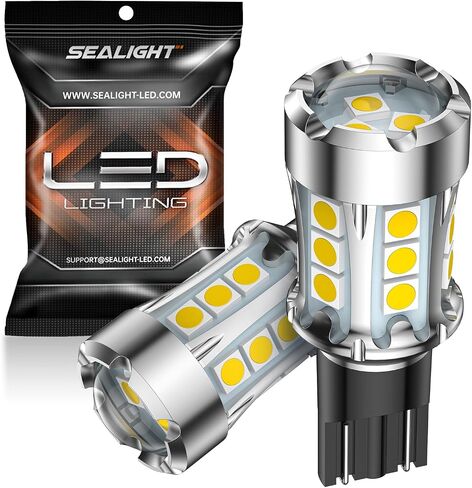 SEALIGHT 921 912 LED Bulbs for Backup Reverse Light, T15 906 904 916 W16W Light Bulbs with Projector Replacement Trunk Cargo 3rd Brake Stop Lights, 600% Brighter Xenon White Non-polarity Pack of 2 in Saudi Arabia
