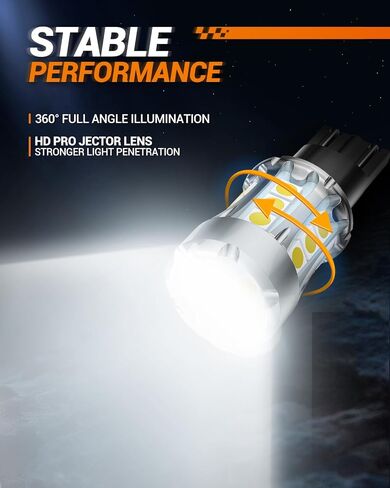 SEALIGHT 921 912 LED Bulbs for Backup Reverse Light, T15 906 904 916 W16W Light Bulbs with Projector Replacement Trunk Cargo 3rd Brake Stop Lights, 600% Brighter Xenon White Non-polarity Pack of 2 in Saudi Arabia