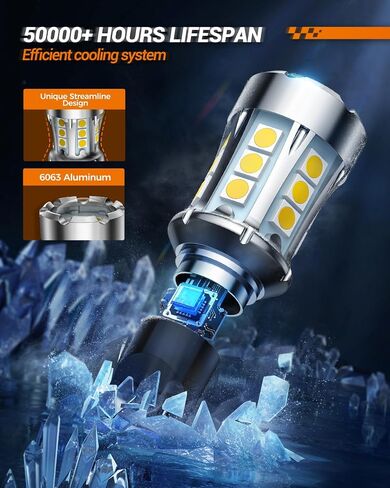 SEALIGHT 921 912 LED Bulbs for Backup Reverse Light, T15 906 904 916 W16W Light Bulbs with Projector Replacement Trunk Cargo 3rd Brake Stop Lights, 600% Brighter Xenon White Non-polarity Pack of 2 in Saudi Arabia