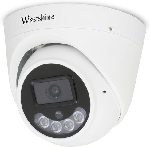 WESTSHINE 4MP PoE IP رؤية ليلية ملونة كاملة للرؤية الليلية في الهواء الطلق كاميرا أمان سلكية، اكتشاف الإنسان والمركبة، رادع نشط، فتحة بطاقة SD كاميرا IP للأمان IP66 غلاف معدني (بطاقة SD غير متضمنة) in Kuwait
