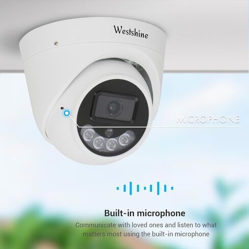 WESTSHINE 4MP PoE IP رؤية ليلية ملونة كاملة للرؤية الليلية في الهواء الطلق كاميرا أمان سلكية، اكتشاف الإنسان والمركبة، رادع نشط، فتحة بطاقة SD كاميرا IP للأمان IP66 غلاف معدني (بطاقة SD غير متضمنة) in Kuwait