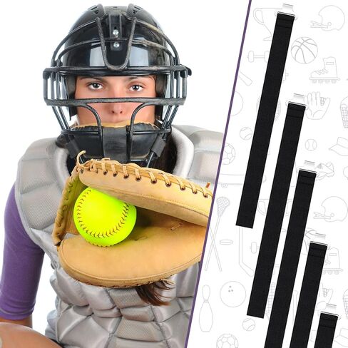 16 Pcs Shin Guard Replacement Straps 13 Inch Baseball Softball Catchers Gear Straps Black Youth Sport Leg Guard Straps with Metal Clips for Replacement Adult Kids in Saudi Arabia