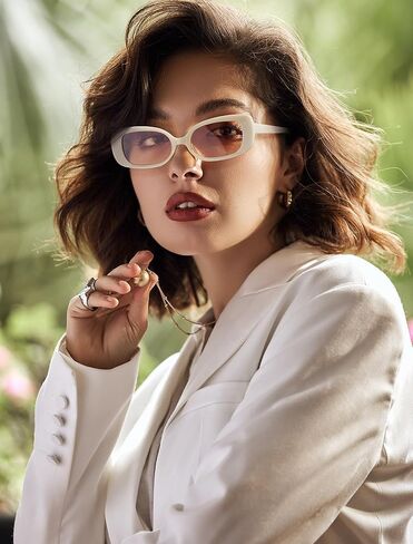 Veda Tinda Vision Square and Rectangle Sunglasses Womens y2k Men Glasses Trendy 90s Cool Retro Polarized Lens UV Protection in Kuwait