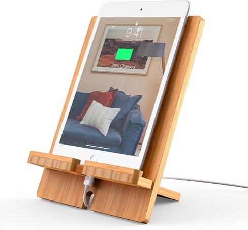 Pezin & Hulin Bamboo Tablet Stand Adjustable -Natural Bamboo in Saudi Arabia