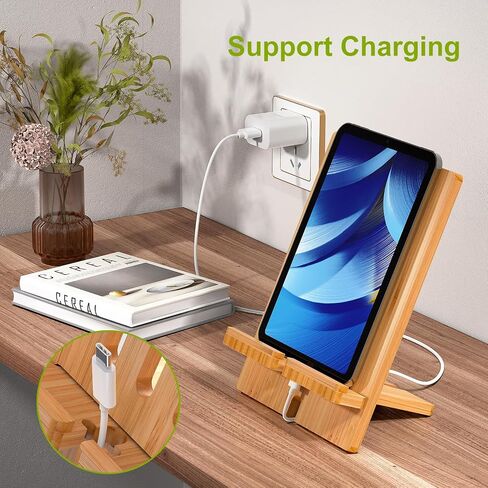 Pezin & Hulin Bamboo Tablet Stand Adjustable -Natural Bamboo in Saudi Arabia
