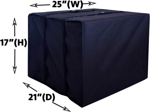 ALPINE HARDWARE Outdoor Window AC Covers [Window Air Conditioner Protection Cover] (Black, 17" x 25" x 21") in Kuwait