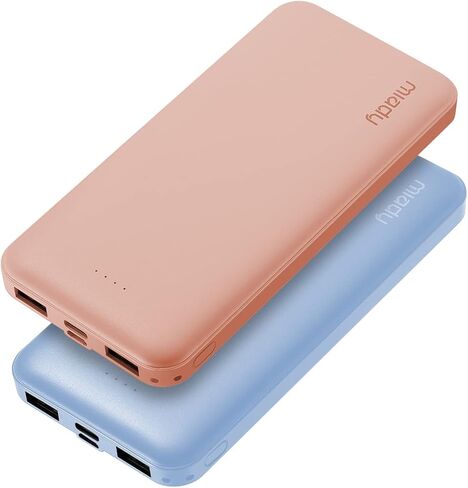 Miady 2-Pack شاحن محمول USB مزدوج 10000 مللي أمبير في الساعة، بنك طاقة USB-C للشحن السريع، شاحن احتياطي لهاتف iPhone 15/14/13، Galaxy S23/22، Pixel وغيرها in Kuwait