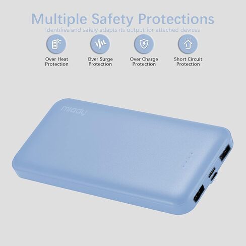 Miady 2-Pack شاحن محمول USB مزدوج 10000 مللي أمبير في الساعة، بنك طاقة USB-C للشحن السريع، شاحن احتياطي لهاتف iPhone 15/14/13، Galaxy S23/22، Pixel وغيرها in Kuwait