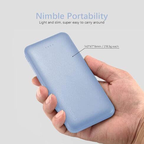 Miady 2-Pack شاحن محمول USB مزدوج 10000 مللي أمبير في الساعة، بنك طاقة USB-C للشحن السريع، شاحن احتياطي لهاتف iPhone 15/14/13، Galaxy S23/22، Pixel وغيرها in Kuwait