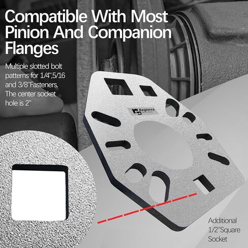 Pinion Yoke Wrench Tool for Loosening Pinion Flange and Nuts Fits Most Sockets Fits for Most Sockets Extra 1/2" Hole in Kuwait